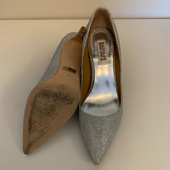 Badgley Miscka Sequin Heels - Size 7 - Picture 5 of 9